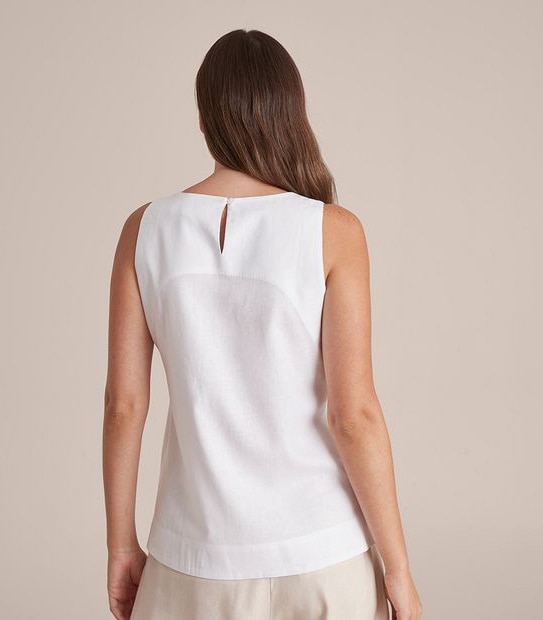 Preview Linen Blend Sleeveless Shell Top