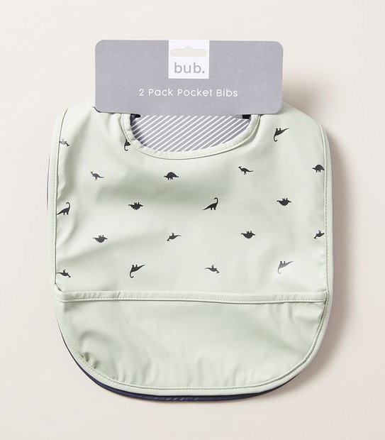 2 Pack bub. Pocket Bibs