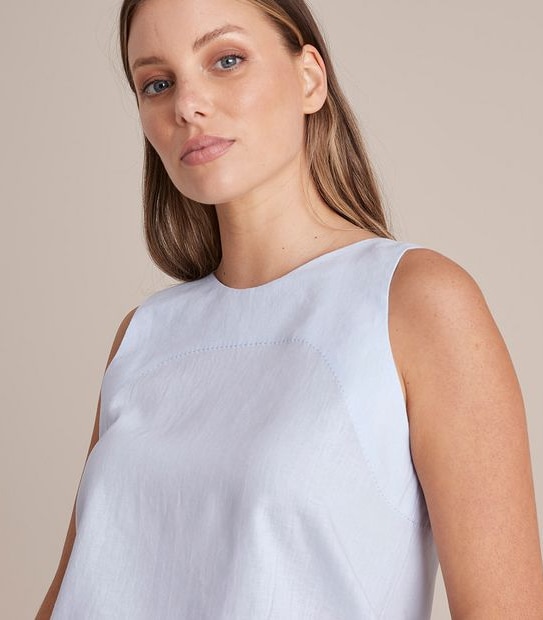 Preview Linen Blend Sleeveless Shell Top