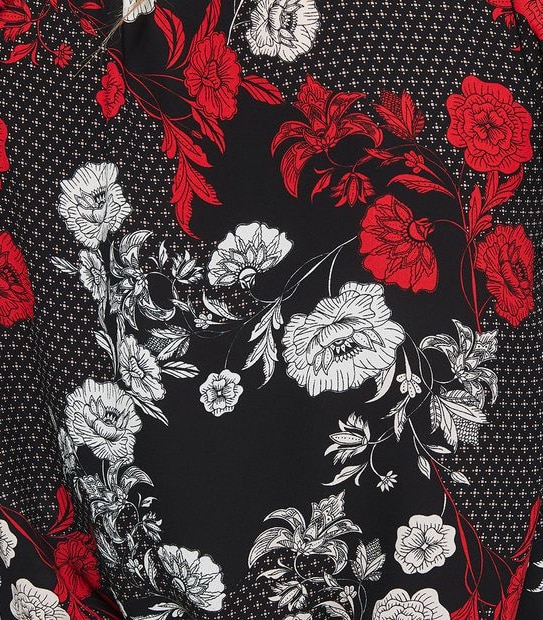 Preview 3/4 Sleeve Ruffle Neck Shell Top 5 of 5