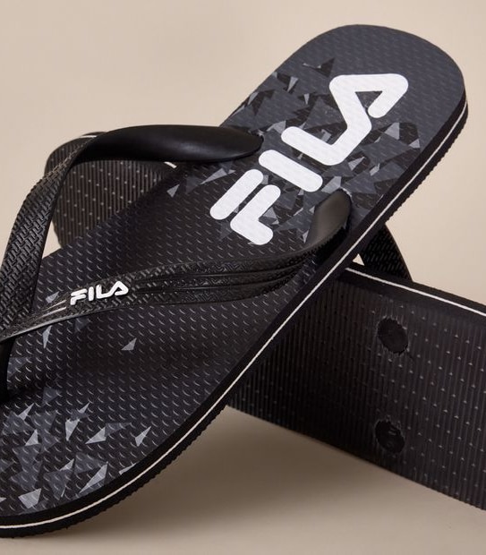 Fila Mens Ortanto Diamond Thongs - Black