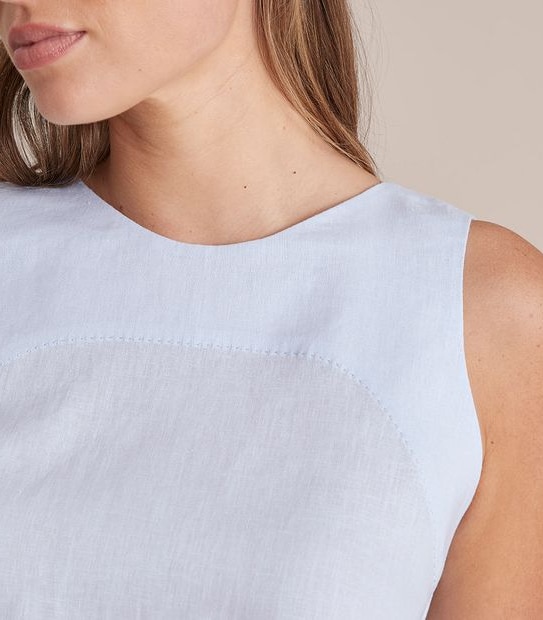 Preview Linen Blend Sleeveless Shell Top