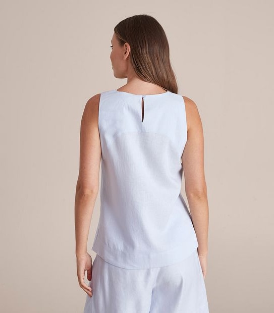Preview Linen Blend Sleeveless Shell Top