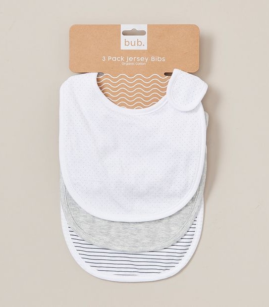3 Pack bub. Organic Cotton Jersey&nbsp;Bibs 