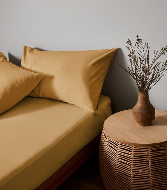 Premium Linen Fabric Fitted Sheet