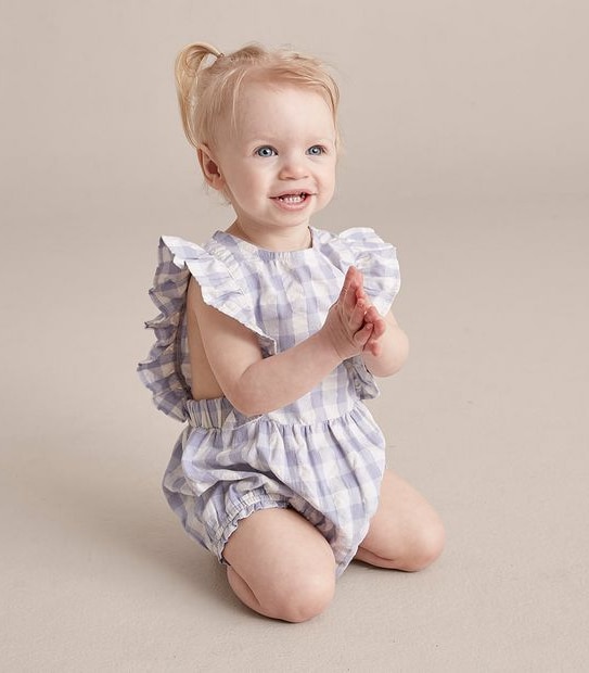 Baby Gingham Frill Romper