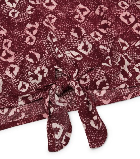 Piping Hot Kimono Sleeve Tie Blouse