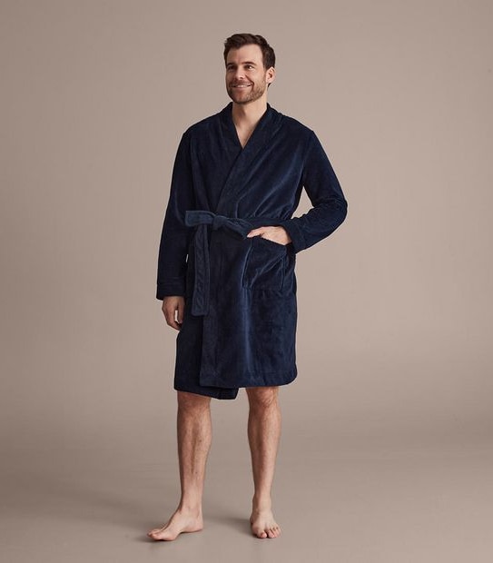 Fleece Jacquard Dressing Gown