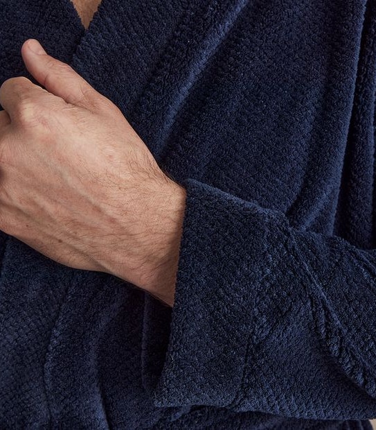 Fleece Jacquard Dressing Gown