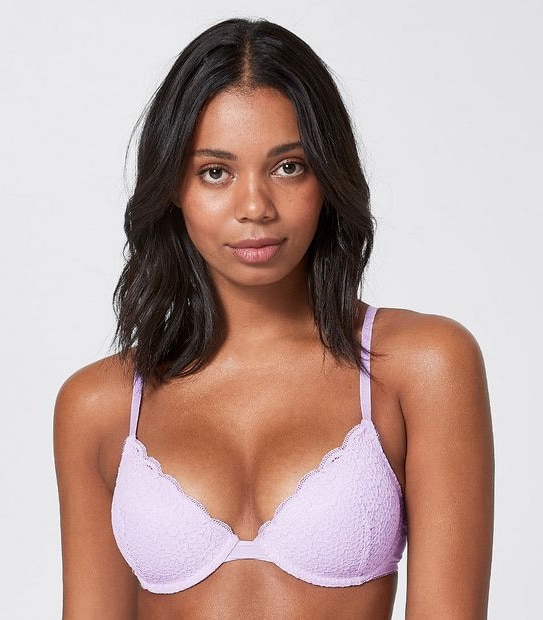 Lily Loves Lace T-Shirt Bra - Lilac Purple