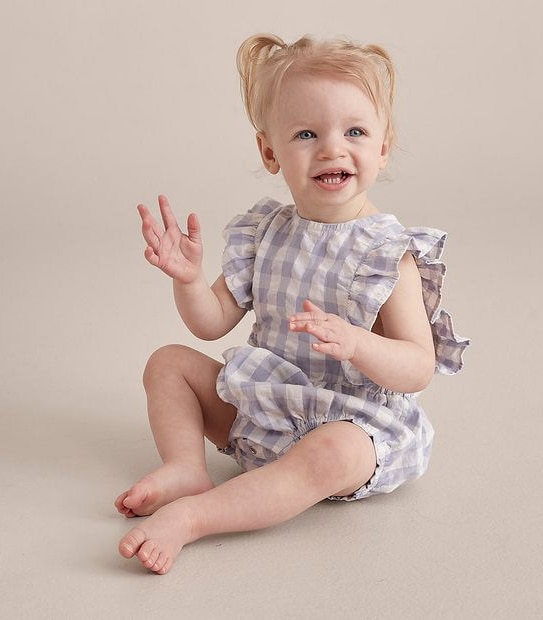 Baby Gingham Frill Romper