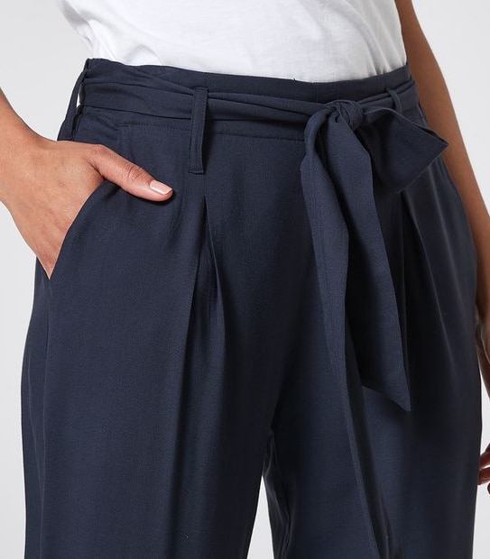Tie Front Tapered Pants