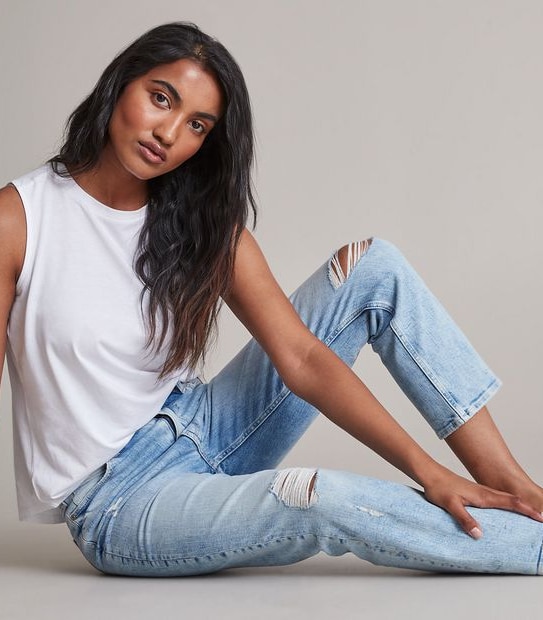 Alexa Straight High Rise Cropped Length Jeans 