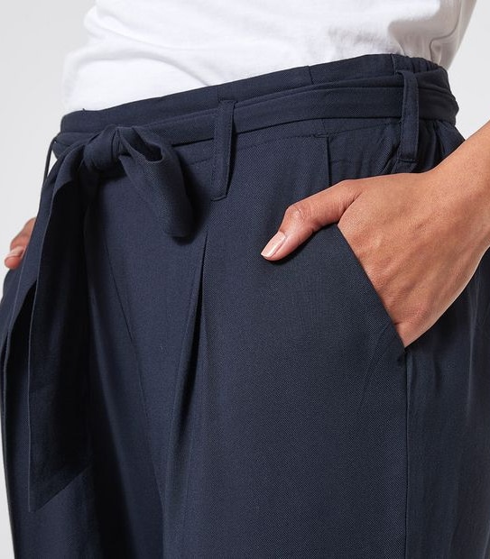 Tie Front Tapered Pants