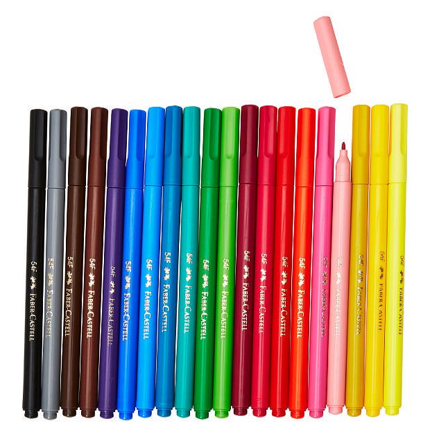 fibre tip colouring pens