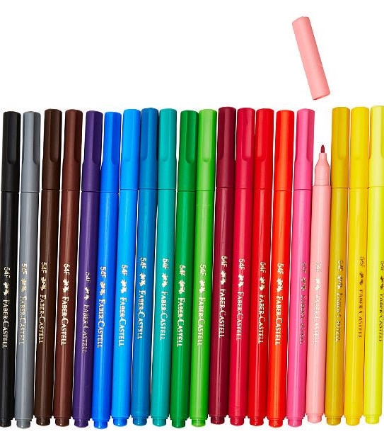 Faber Castell 20 Fibre Tip Colouring Pens