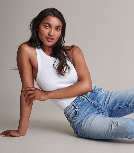 Tash Mid Rise Ankle Length Girlfriend Jeans