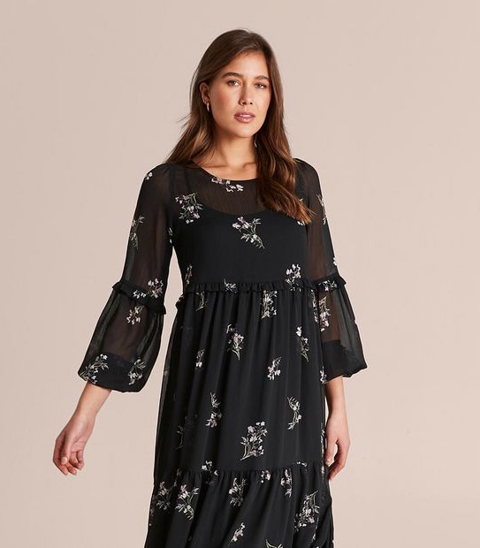 Preview Scoop Neck Frill Dress 3 of 5