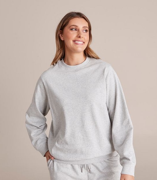 Active French Terry Long Sleeve Crew Jumper