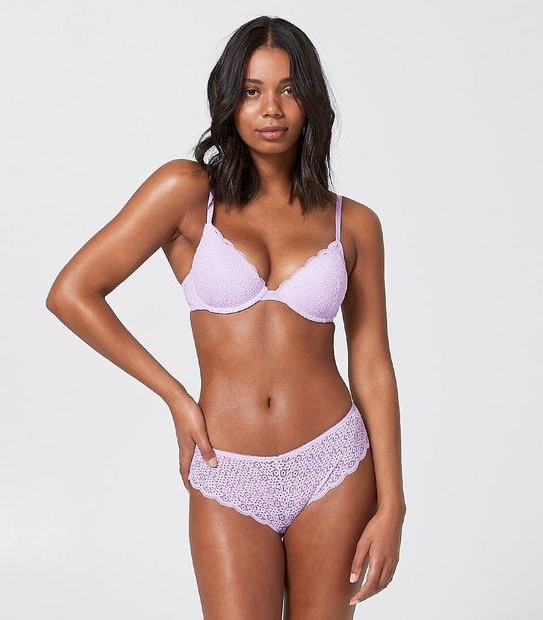 Lily Loves Lace T-Shirt Bra - Lilac Purple