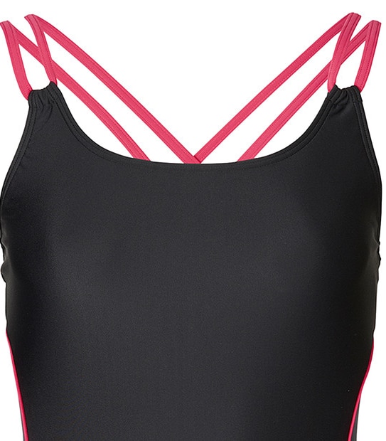 One Piece Racer Bathers - Black Splice