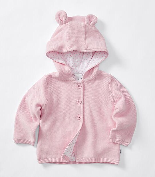 Baby Fine Knit Cardigan With Ears