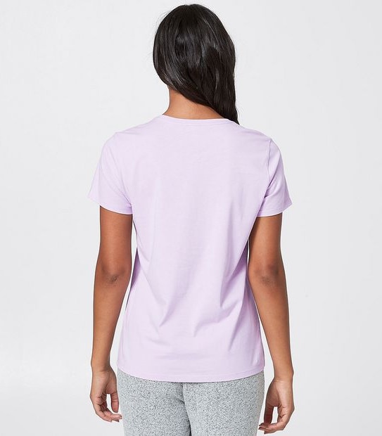 Lily Loves Printed Sleep T-Shirt - Lilac Purple Slogan