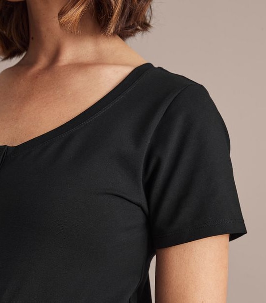 Maternity Organic Cotton Bodycon Placket Dress