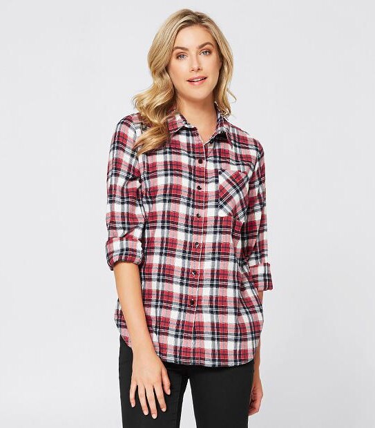 Australian Grown Cotton Flannelette Check Shirt