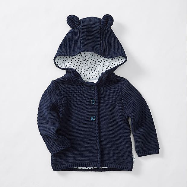 Baby Knitted Cardigan With Ears Target Australia