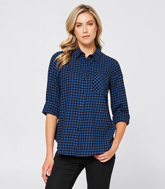 Australian Grown Cotton Flannelette Check Shirt