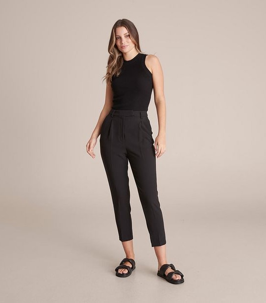 Preview High Waist Slim Ankle Pants