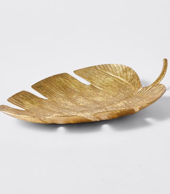Gold Metal Leaf Dish 