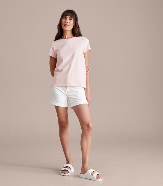 Fitted Crew Print T-Shirt