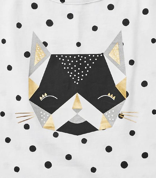 Short Sleeve Cat T-Shirt With Bonus Headband 3 of 4