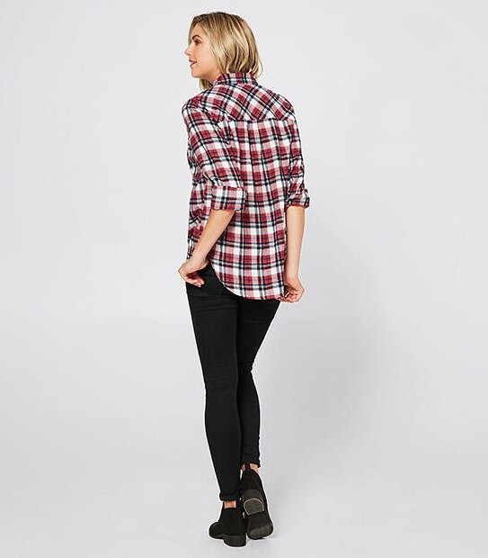 Australian Grown Cotton Flannelette Check Shirt