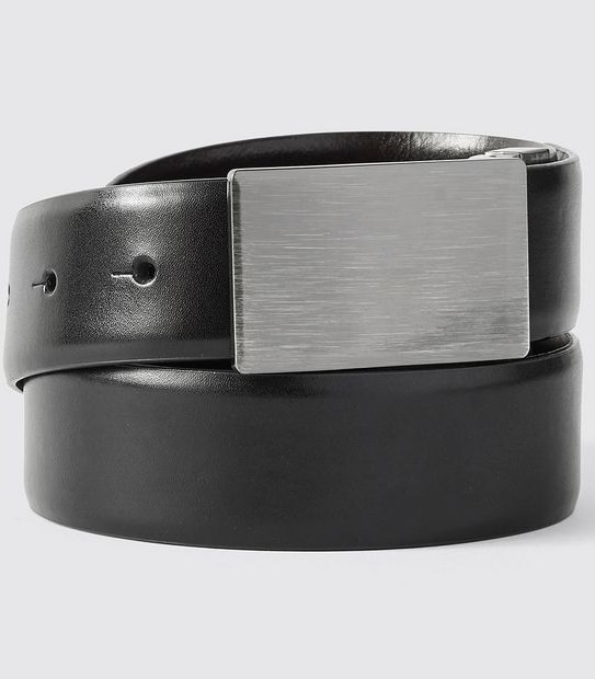 Kensington Plate Buckle Belt - Black