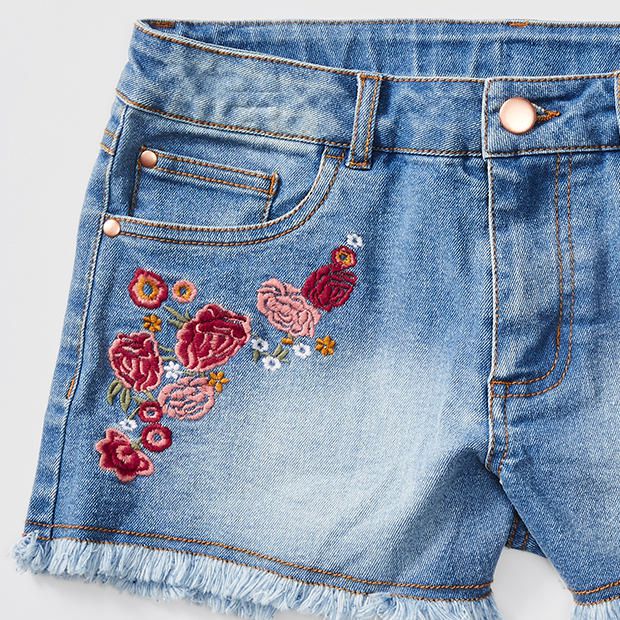 Embroidered Denim Shorts | Target Australia