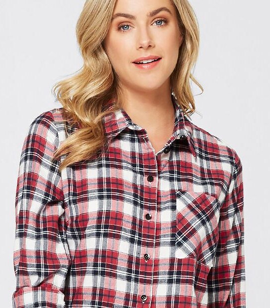 Australian Grown Cotton Flannelette Check Shirt
