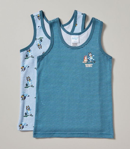 2 Pack Bluey Singlets
