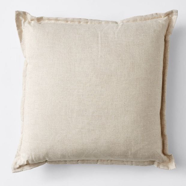 cream linen cushions