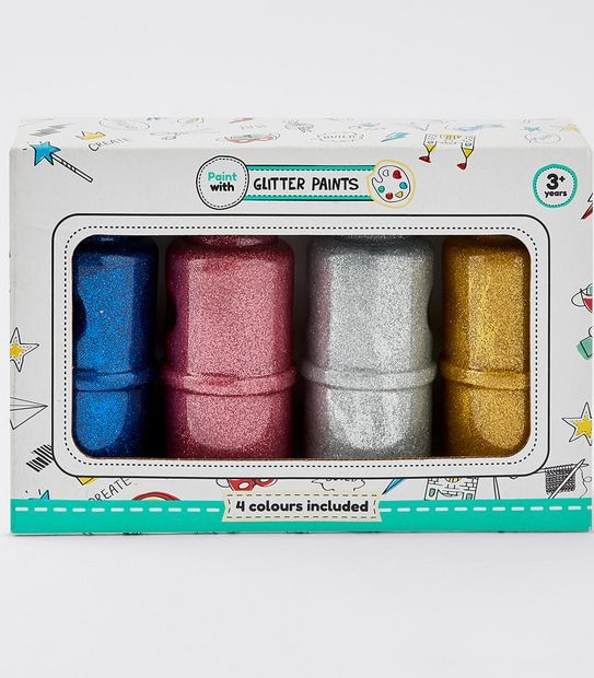 4 Pack Glitter Paints