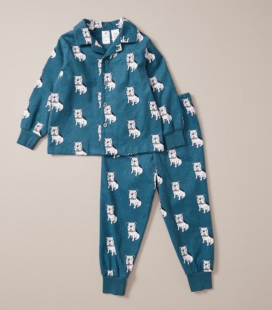 Kids Organic Cotton Bulldog Pyjama Set