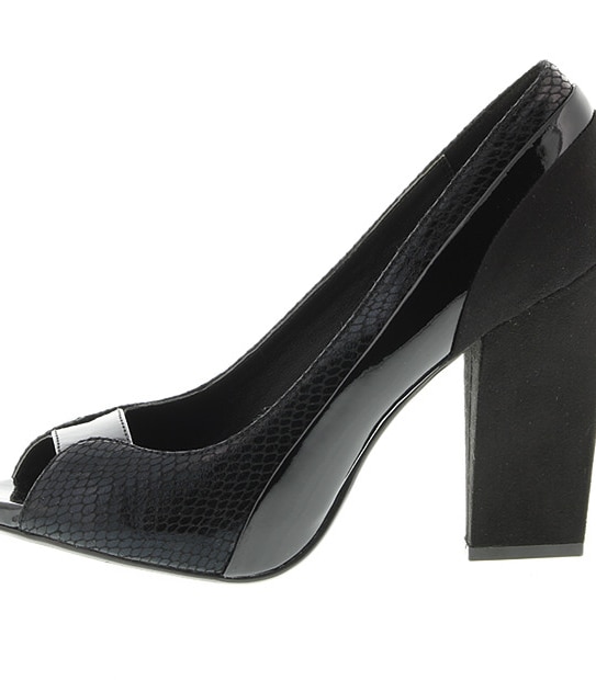 Monroe Peep Toe Heels - Black