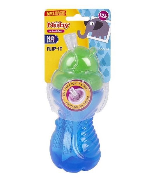 Nuby No Spill Flip It Cup 300ml - Assorted*