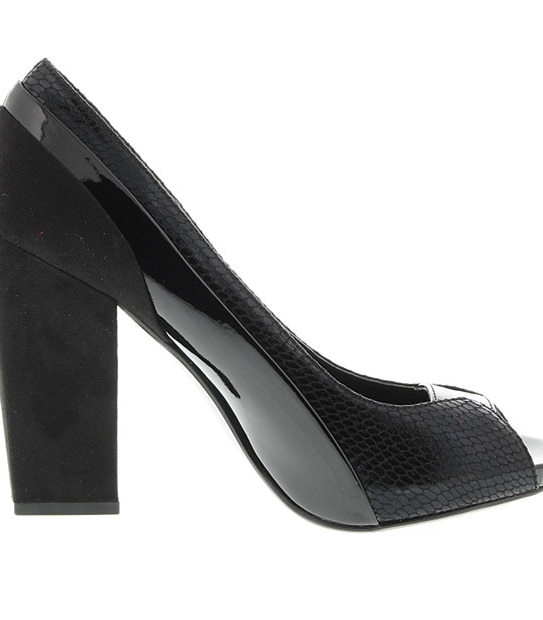 Monroe Peep Toe Heels - Black