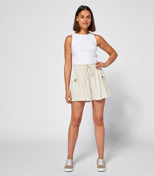 Lily Loves Linen Blend Utility Shorts