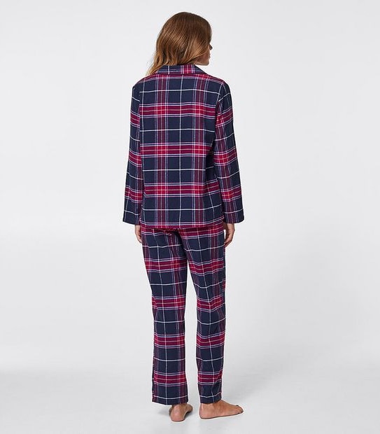 Lily Loves Flannelette Pyjama Set - Blue/Burgundy Check