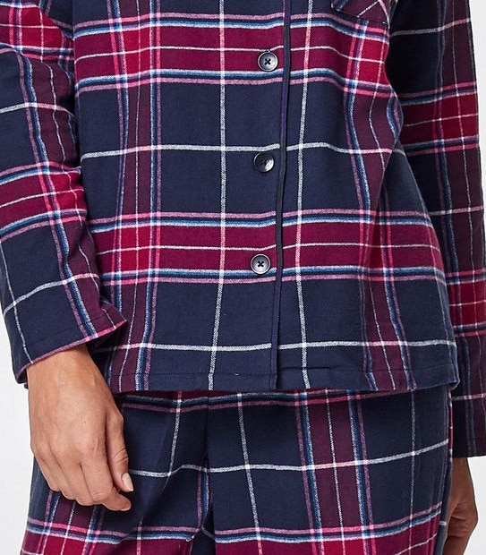 Lily Loves Flannelette Pyjama Set - Blue/Burgundy Check