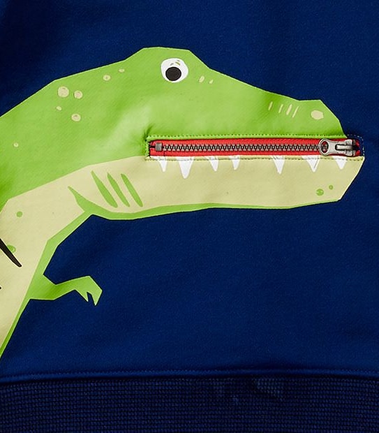 Dinosaur Zip Mouth Sweat Hoodie 3 of 3